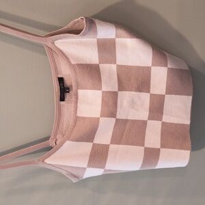 Papermoon large checkered tank sweater